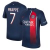 Virallinen Fanipaita Paris Saint-Germain 2023-24 Mbappé 7 Kotipelipaita - Miesten